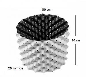 Горшок Grow Pot Aero (Д30 / В30 см) 20 л белыйГоршок Grow Pot Aero (Д30 / В30 см) 20 л белый